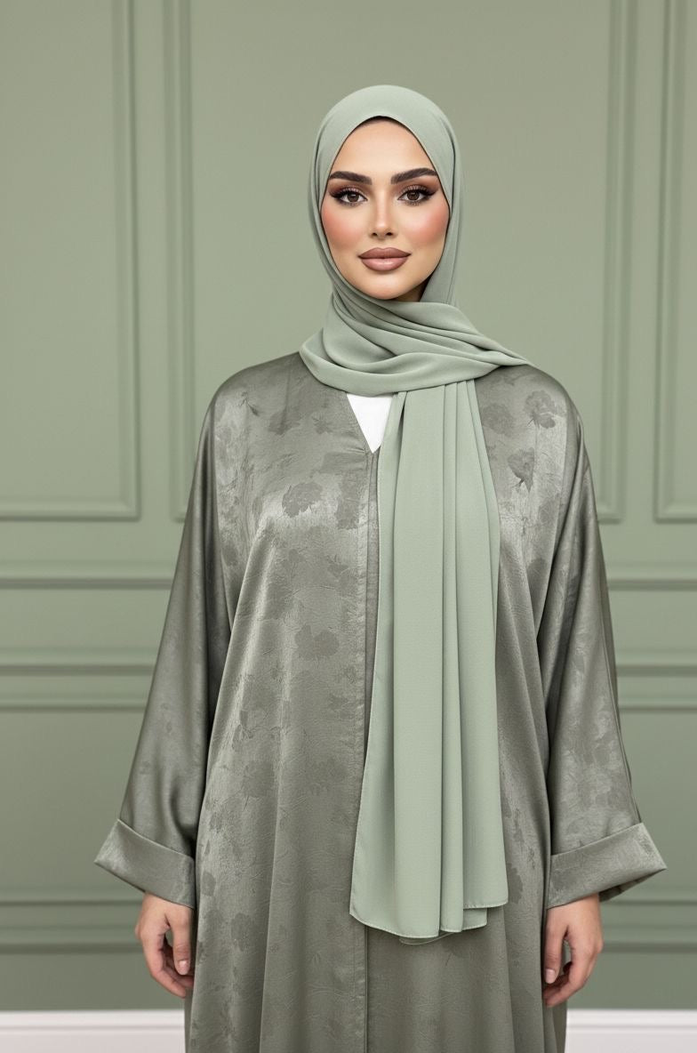 Green Veil Abaya