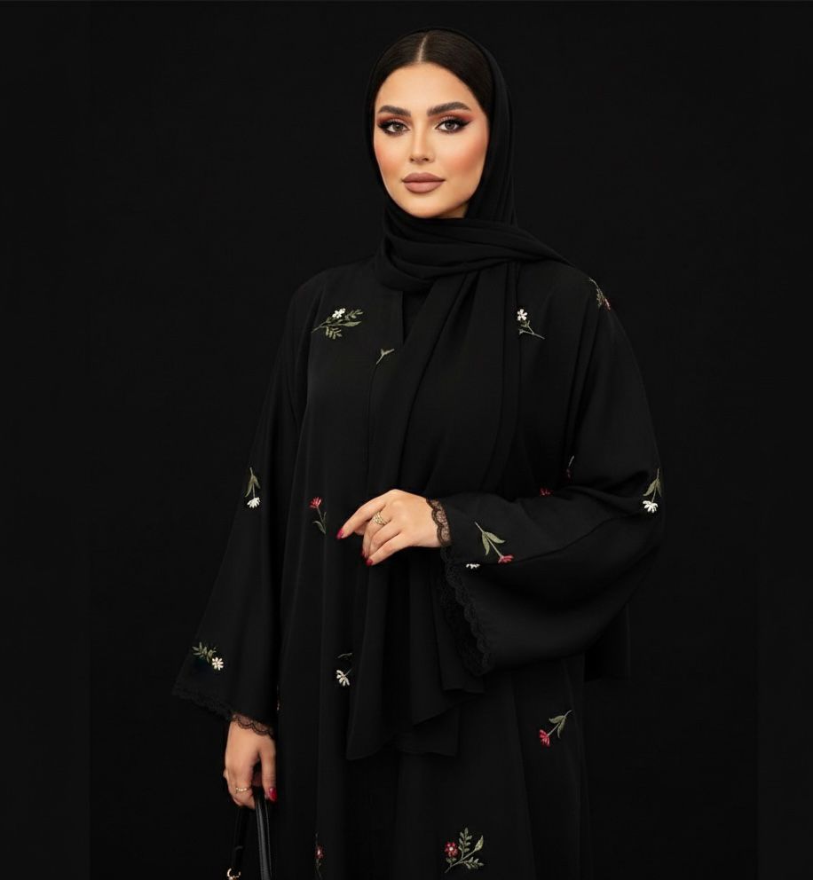 Midnight Blossom Abaya