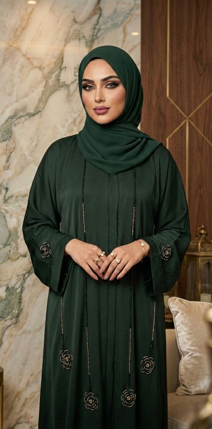 Emerald Luxe Abaya