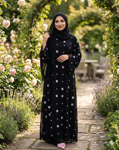 Pink Blossom Abaya