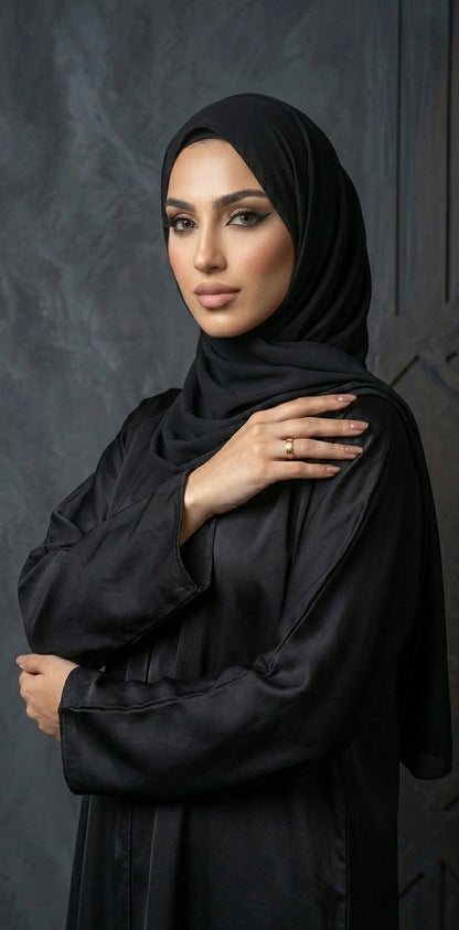 Radiant Black Abaya