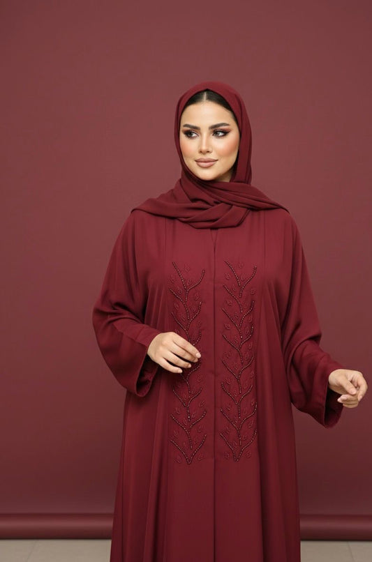 Dreamy Burgundy Abaya