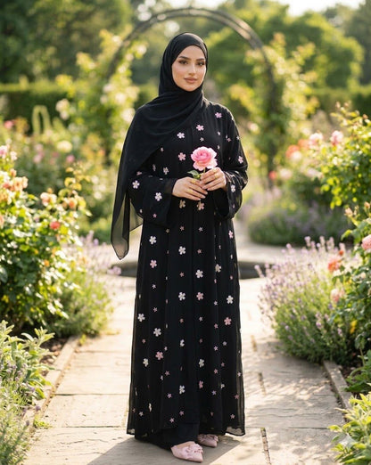 Pink Blossom Abaya