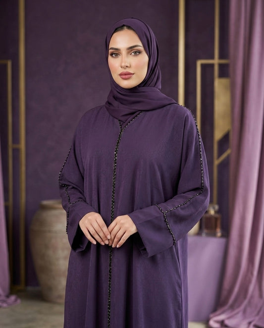Divine Purple Abaya