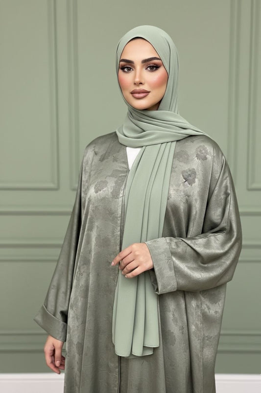Green Veil Abaya