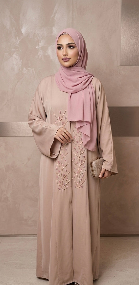 Dreamy Violet Blush Abaya