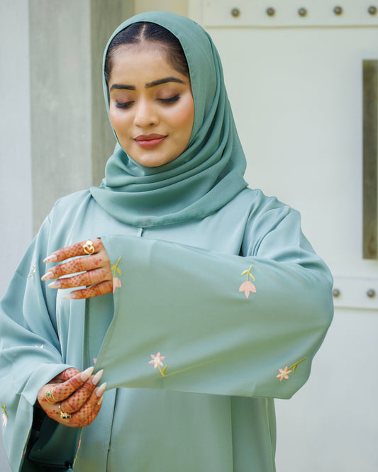 Elysian Mint Abaya and Elysian Mint Hijab