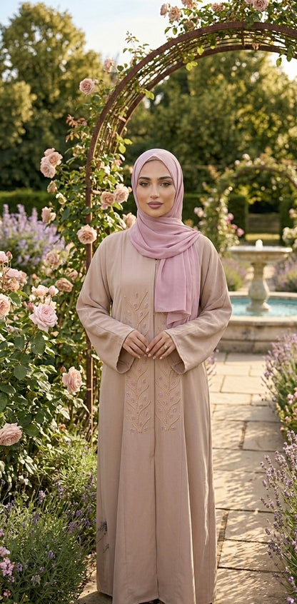 Dreamy Violet Blush Abaya