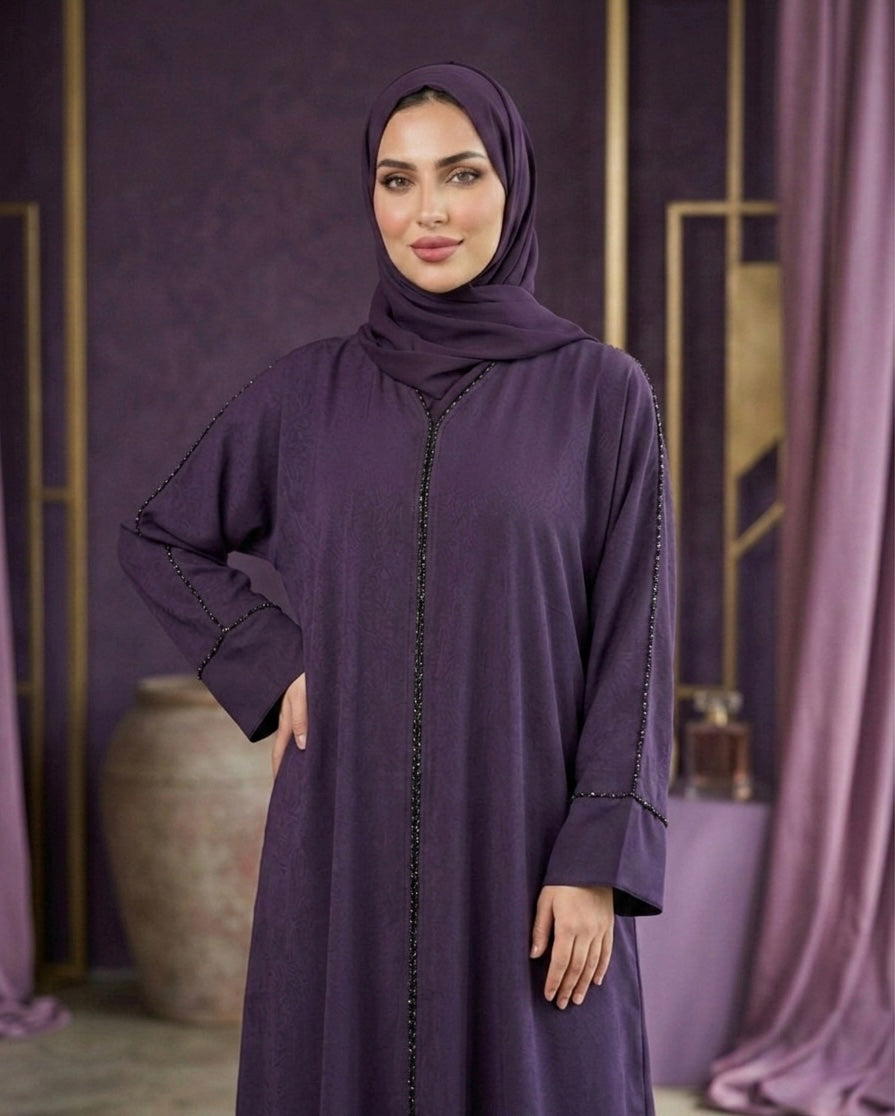 Divine Purple Abaya