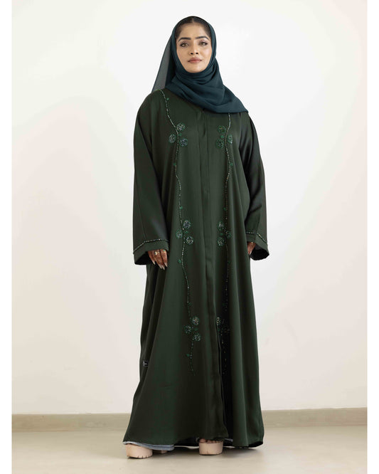 Lavish Green Abaya