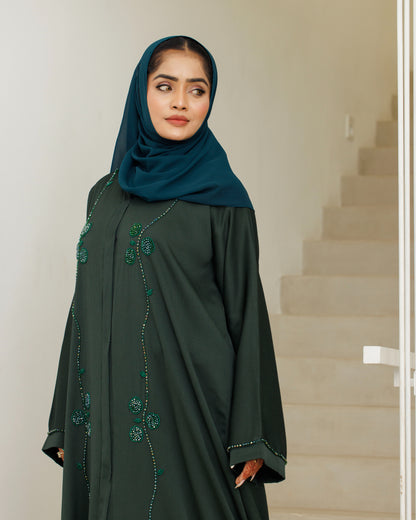 Lavish Green Abaya