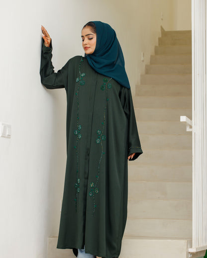 Lavish Green Abaya