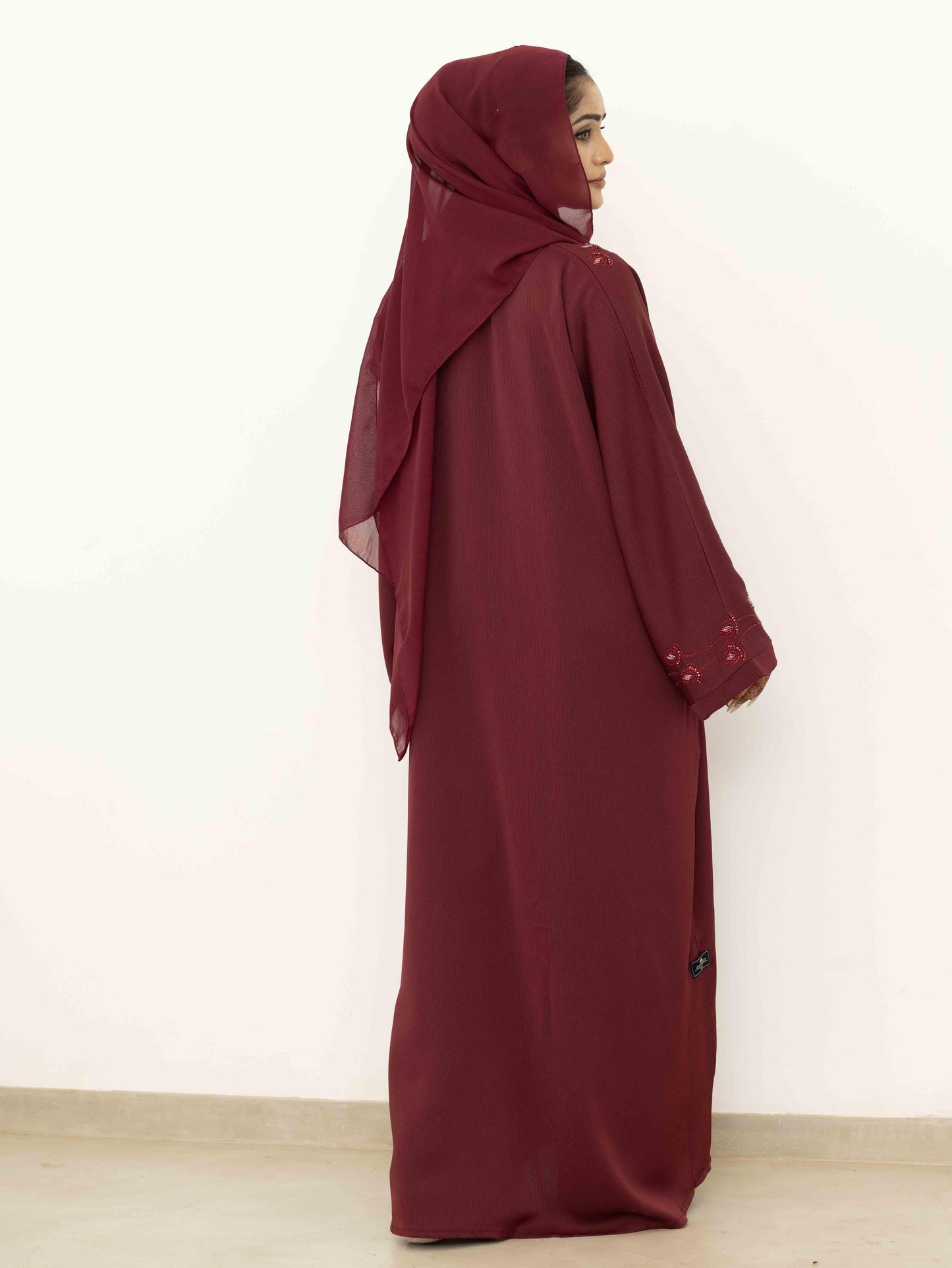 Lavish Maroon Abaya